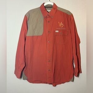 GameGuard Shooting Shirt Men’s Size Medium Orange Button Up Outdoor Hunting Gear